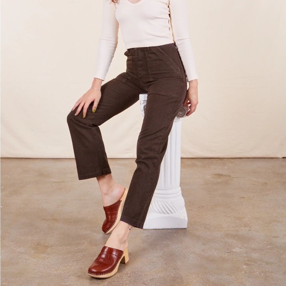 Espresso Work Pants - Petite XXS